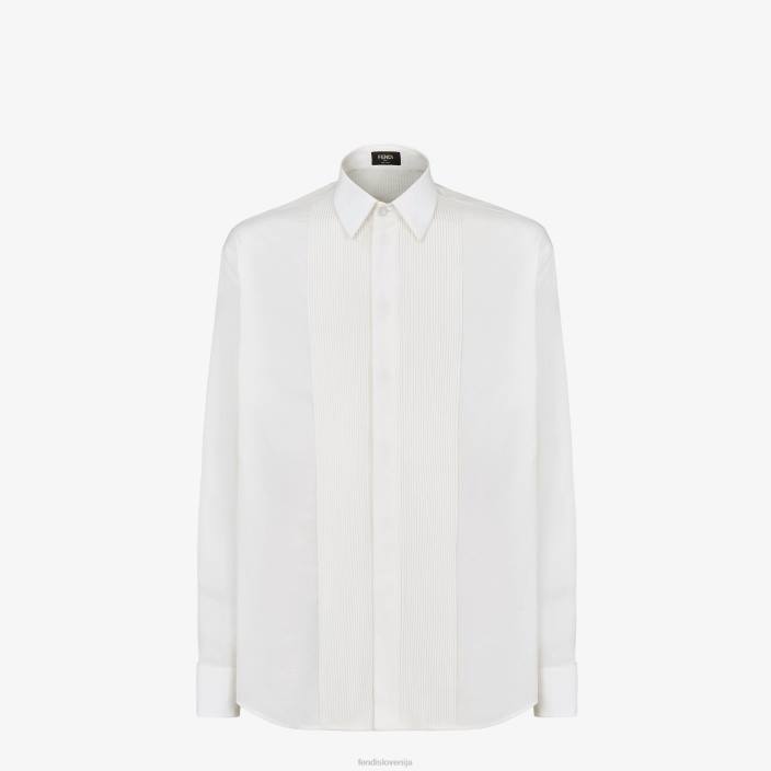 moški bombažna majica bela Fendi oblačila Z68L2127