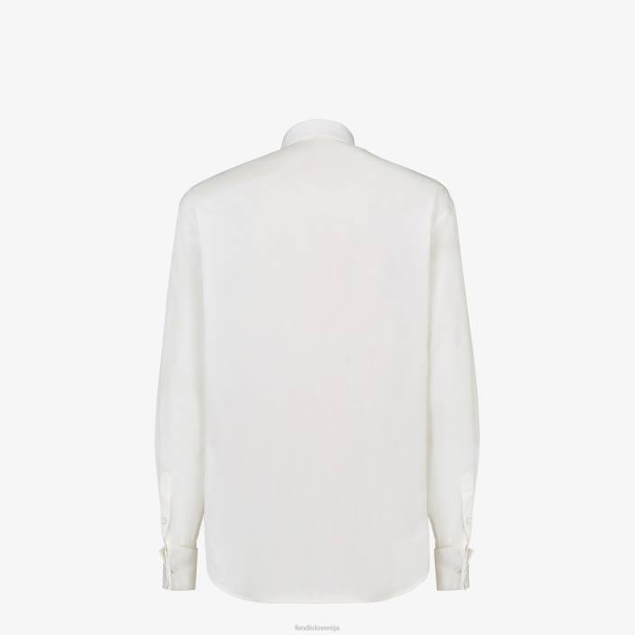 moški bombažna majica bela Fendi oblačila Z68L2127