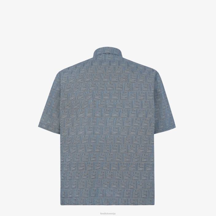 moški bombažna majica modra Fendi oblačila Z68L1978