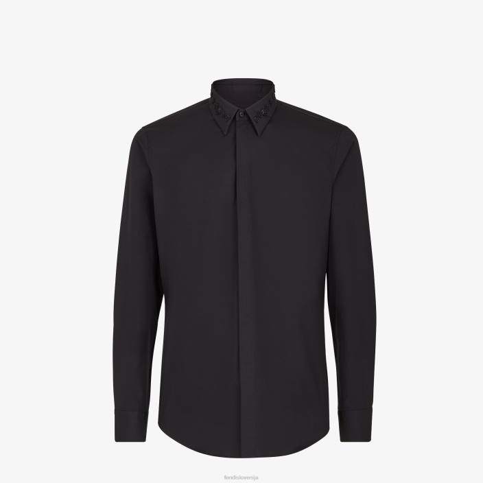 moški bombažna majica Črna Fendi oblačila Z68L2083