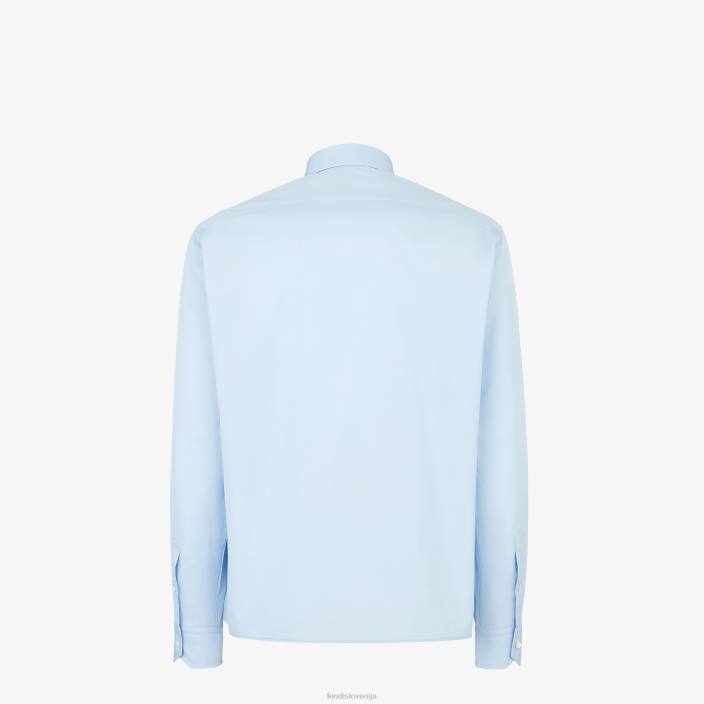 moški bombažna majica svetlo modra Fendi oblačila Z68L2060