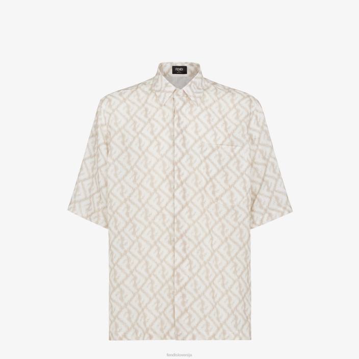 moški lanena srajca bež Fendi oblačila Z68L2000