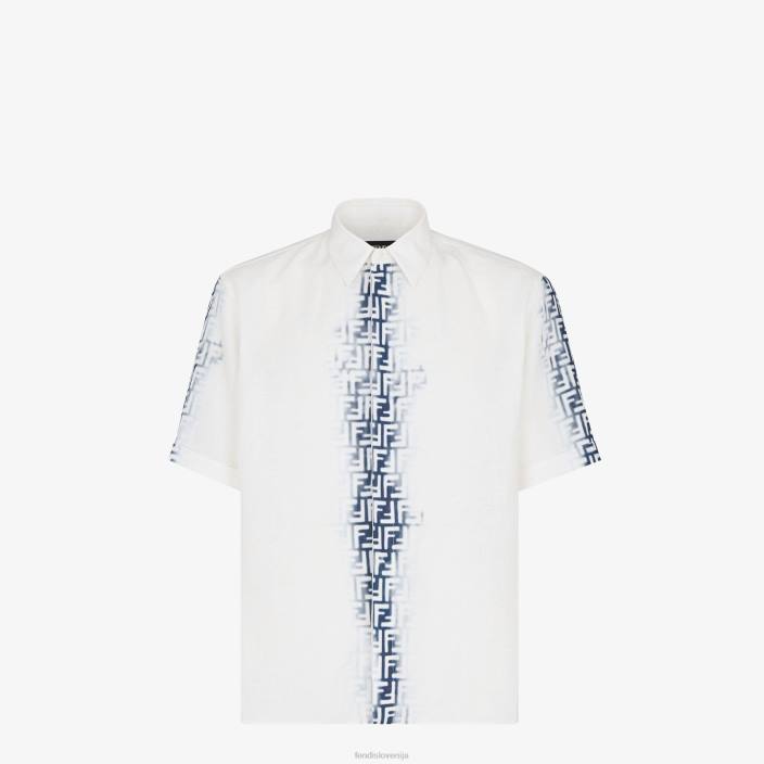 moški lanena srajca bela Fendi oblačila Z68L2024