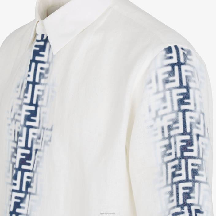 moški lanena srajca bela Fendi oblačila Z68L2024