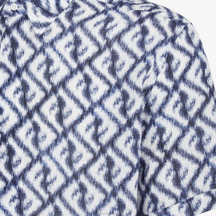 moški lanena srajca modra Fendi oblačila Z68L2009