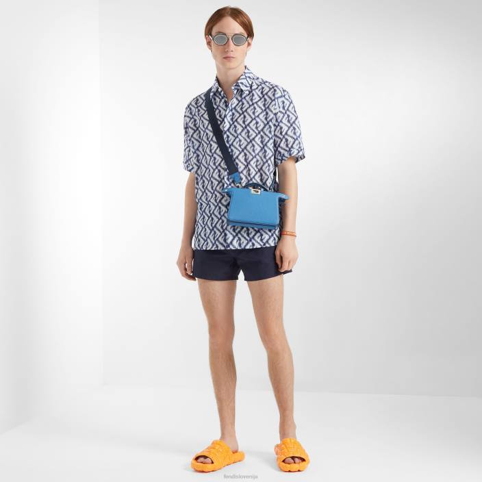 moški lanena srajca modra Fendi oblačila Z68L2009