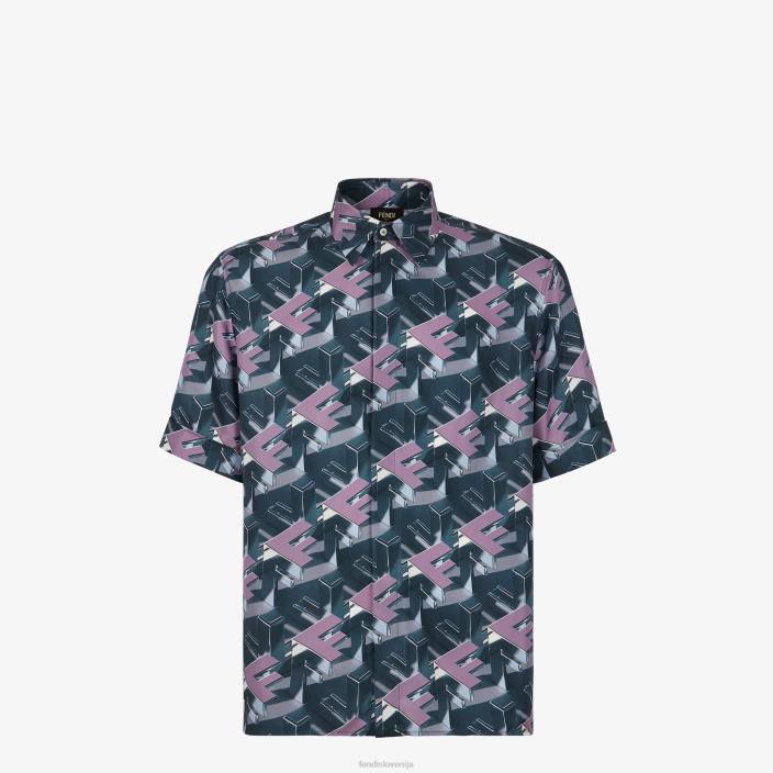 moški svilena srajca večbarvna Fendi oblačila Z68L1912