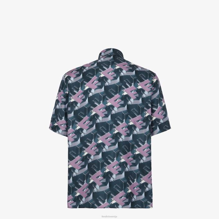 moški svilena srajca večbarvna Fendi oblačila Z68L1912