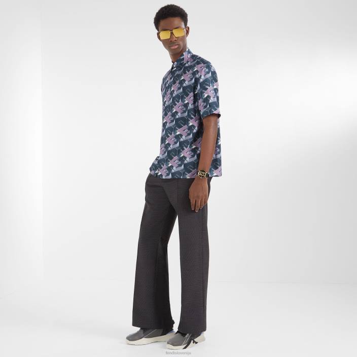 moški svilena srajca večbarvna Fendi oblačila Z68L1912