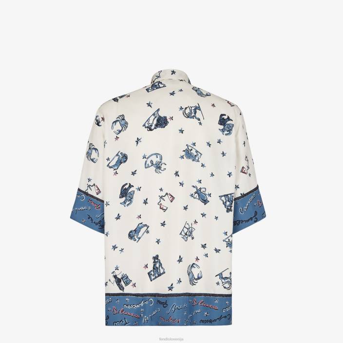 moški svilena srajca večbarvna Fendi oblačila Z68L1950