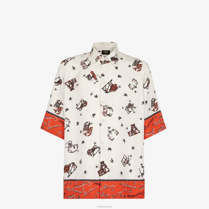 moški svilena srajca večbarvna Fendi oblačila Z68L1953