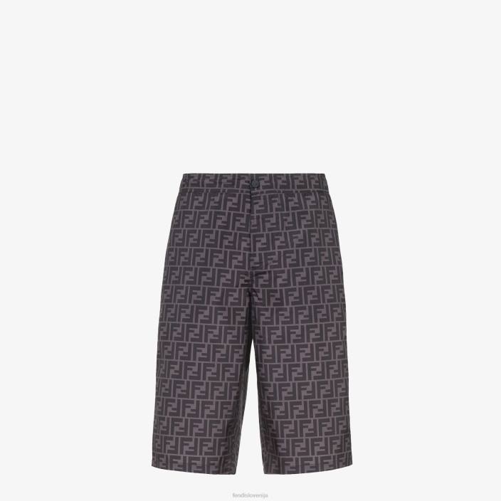 moški najlonske bermude Črna Fendi oblačila Z68L2117