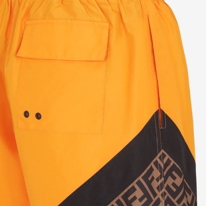 moški najlonske kratke hlače oranžna Fendi oblačila Z68L2008