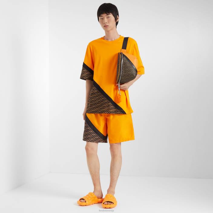 moški najlonske kratke hlače oranžna Fendi oblačila Z68L2008