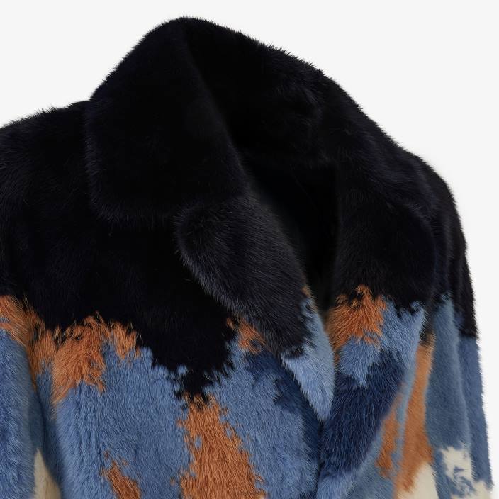 moški mink plašč bela Fendi oblačila Z68L2086