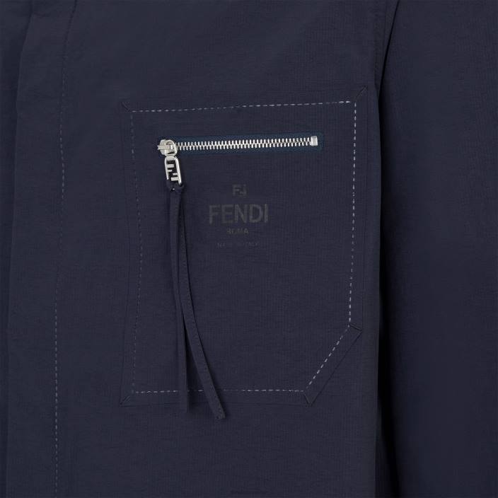 moški najlonska majica modra Fendi oblačila Z68L2058