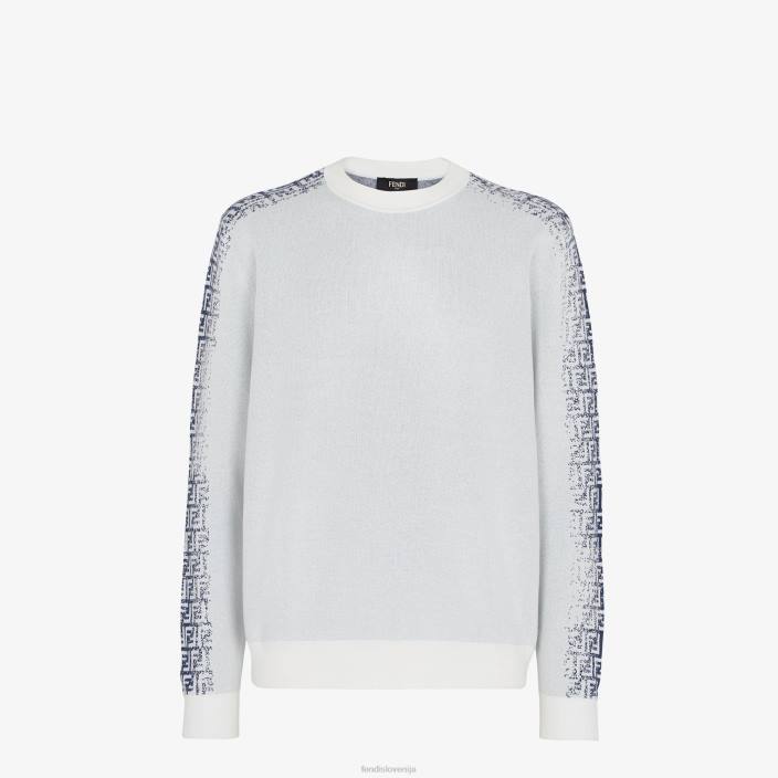 moški bombažni pulover bela Fendi oblačila Z68L2034