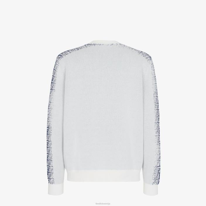 moški bombažni pulover bela Fendi oblačila Z68L2034