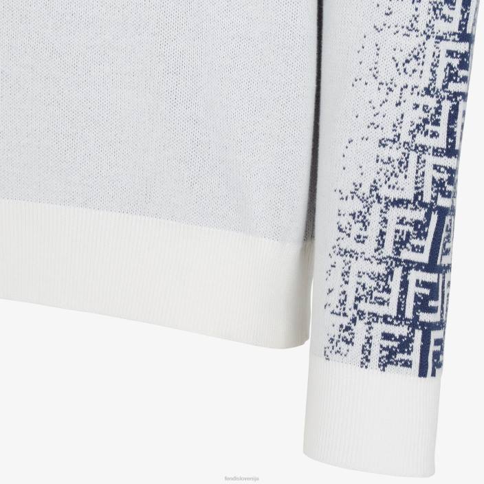 moški bombažni pulover bela Fendi oblačila Z68L2034