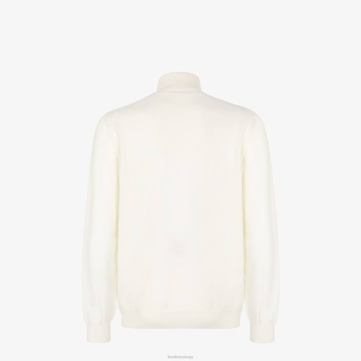 moški pleten pulover bela Fendi oblačila Z68L2104