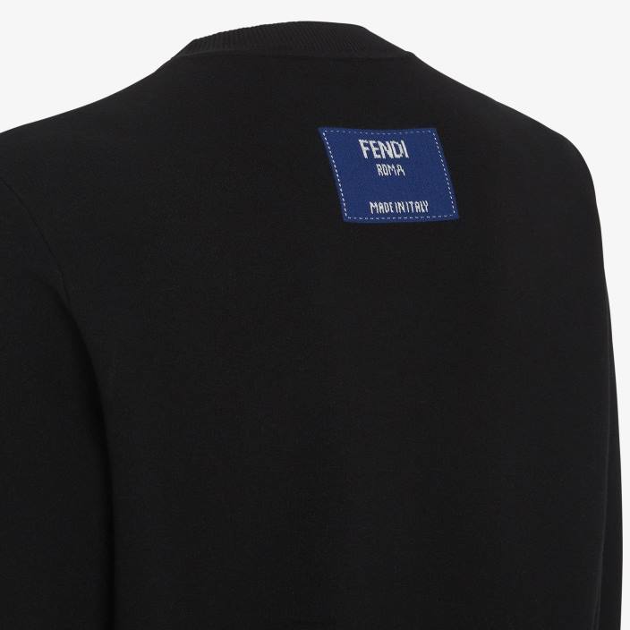 moški pulover iz blaga Črna Fendi oblačila Z68L2149