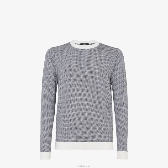 moški pulover iz viskoze siva Fendi oblačila Z68L2163