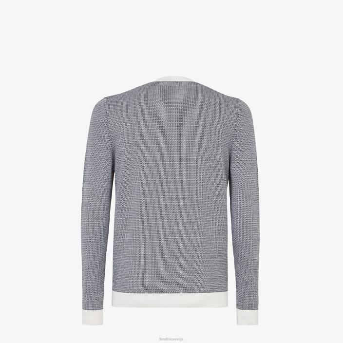 moški pulover iz viskoze siva Fendi oblačila Z68L2163