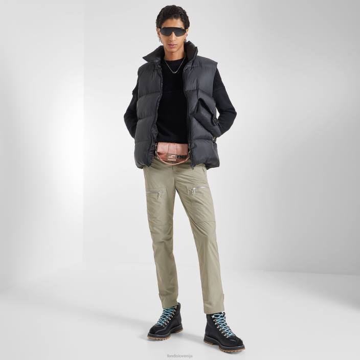 moški volnen in svilen pulover Črna Fendi oblačila Z68L2090