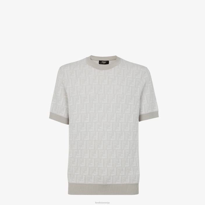 moški volneni pulover bež Fendi oblačila Z68L1915