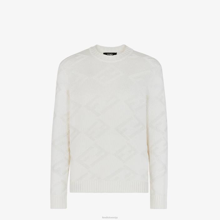 moški volneni pulover bela Fendi oblačila Z68L2098