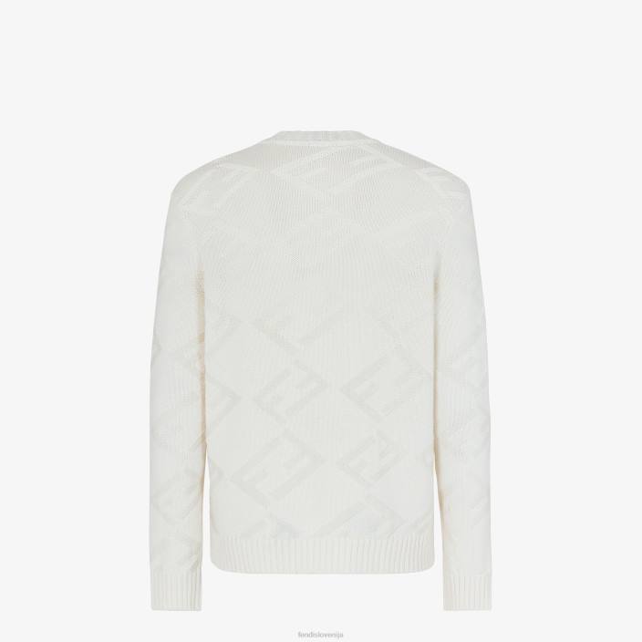 moški volneni pulover bela Fendi oblačila Z68L2098