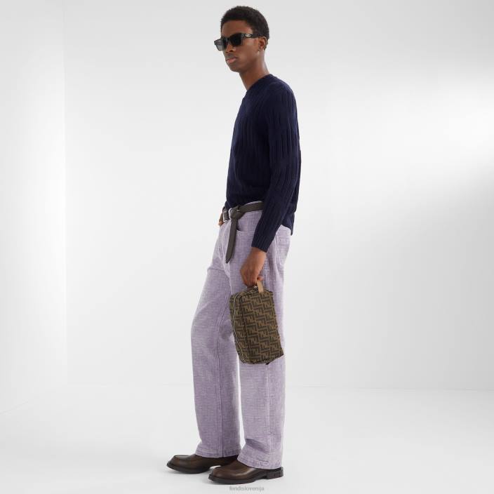 moški volneni pulover modra Fendi oblačila Z68L1976