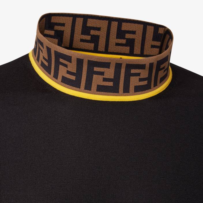moški volneni pulover Črna Fendi oblačila Z68L2080