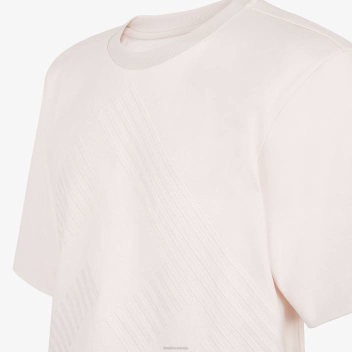 moški majica s kratkimi rokavi bela Fendi oblačila Z68L1977