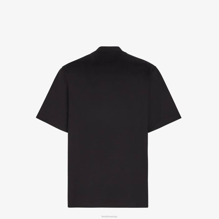 moški majica s kratkimi rokavi Črna Fendi oblačila Z68L1970