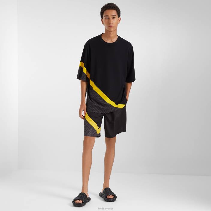 moški majica s kratkimi rokavi Črna Fendi oblačila Z68L2016