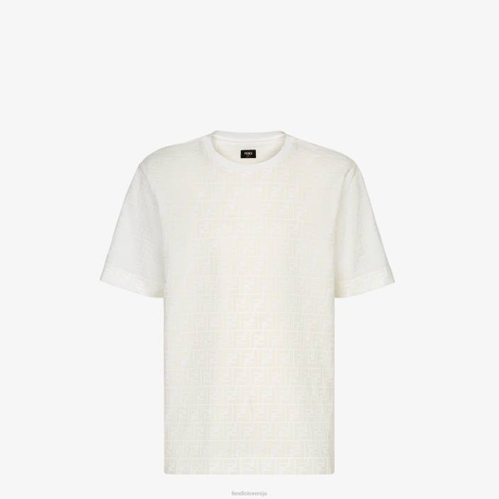 moški majica v pique bela Fendi oblačila Z68L1938