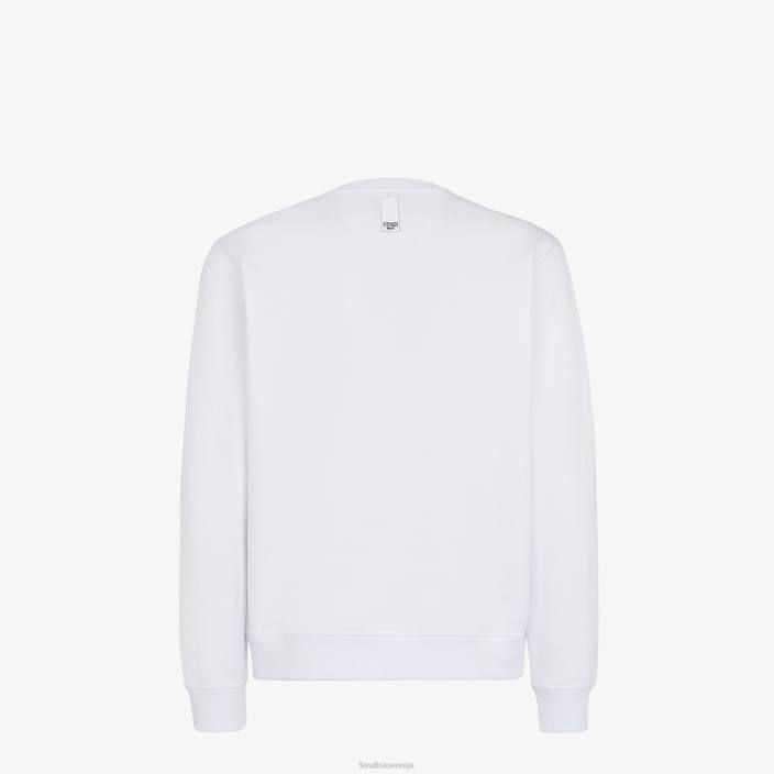 moški bombažna jopica bela Fendi oblačila Z68L2142