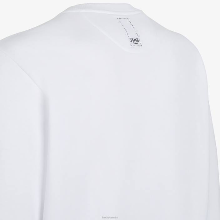 moški bombažna jopica bela Fendi oblačila Z68L2142