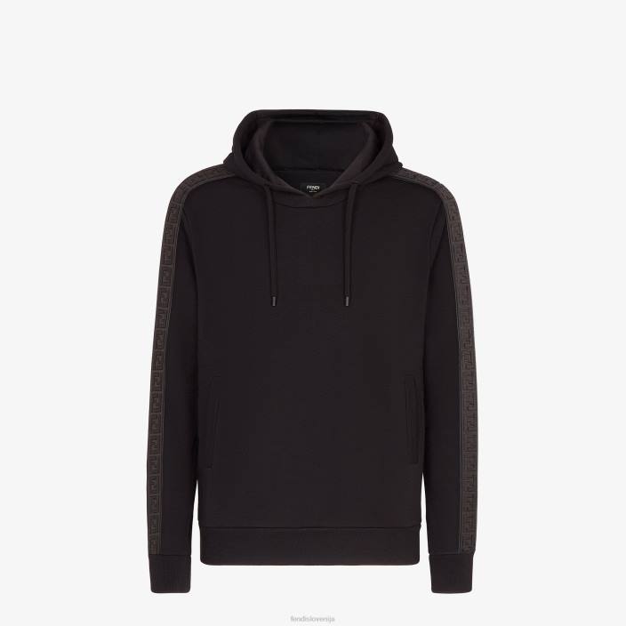 moški jopica iz džersija Črna Fendi oblačila Z68L2169
