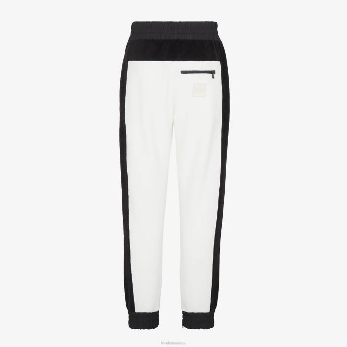 moški hlače iz flisa bela Fendi oblačila Z68L2106