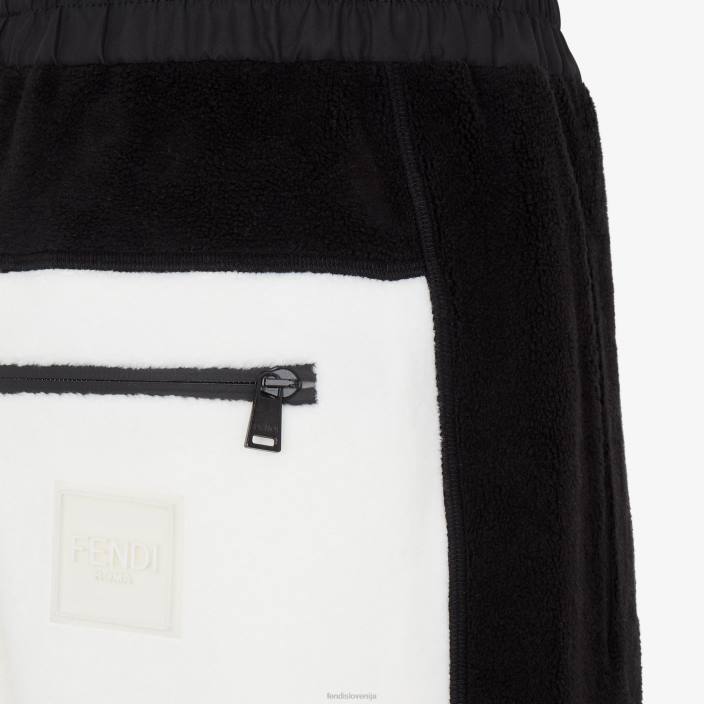 moški hlače iz flisa bela Fendi oblačila Z68L2106