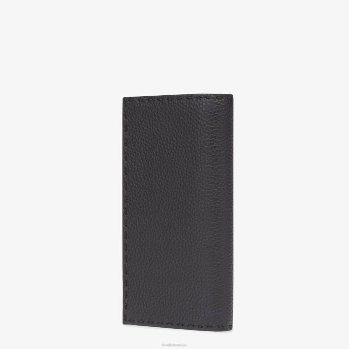 moški kontinentalno rimsko usnje Črna Fendi dodatki Z68L2683