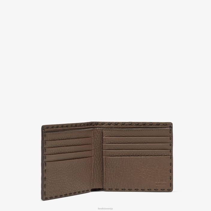 moški selleria usnjena dvojna denarnica modra Fendi dodatki Z68L2644