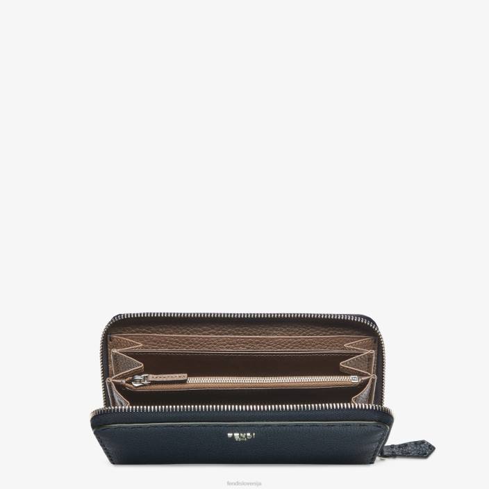 moški usnjena denarnica selleria z zadrgo modra Fendi dodatki Z68L2641