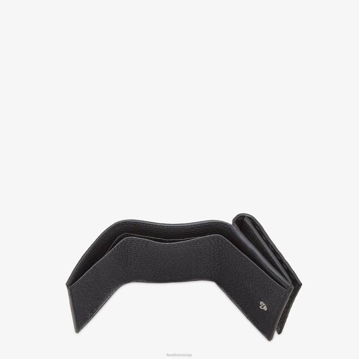 moški usnjena trikratna denarnica Črna Fendi dodatki Z68L2601