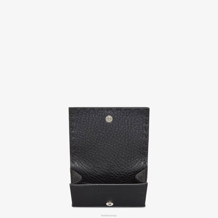 moški usnjena trikratna denarnica Črna Fendi dodatki Z68L2601