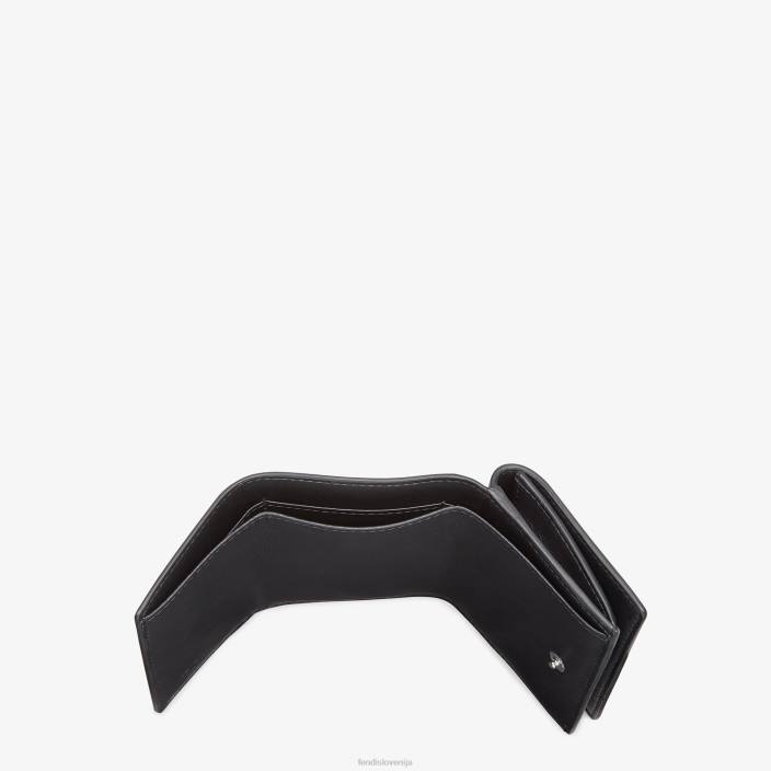 moški usnjena trikratna denarnica Črna Fendi dodatki Z68L2658