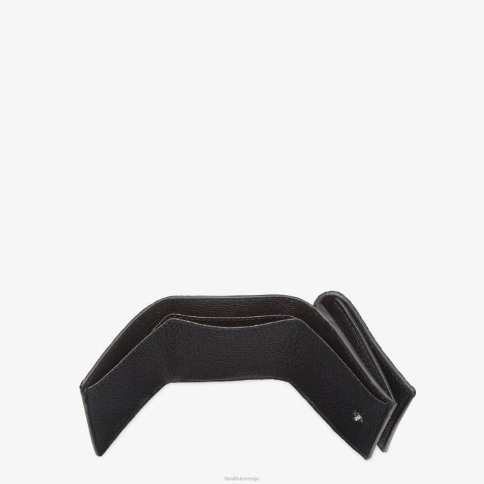 moški usnjena trikratna denarnica Črna Fendi dodatki Z68L2666