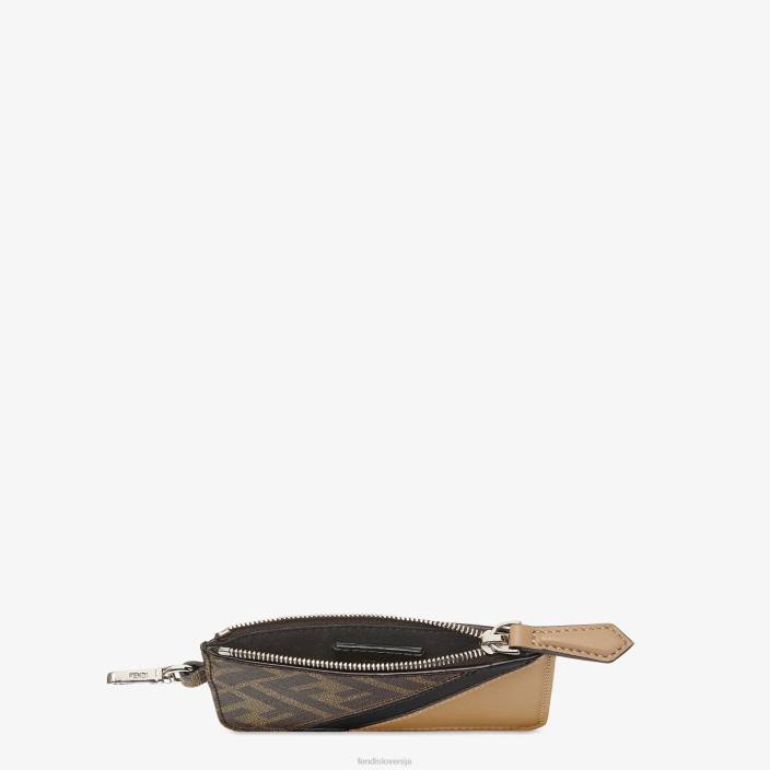 moški držalo za kartice iz blaga rjav Fendi dodatki Z68L2631